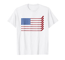 Ladda upp bild till gallerivisning, USA American Flag Hockey Cool Ice Skating Tshirt Player Gift 1586684
