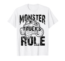 Ladda upp bild till gallerivisning, Funny shirts V-neck Tank top Hoodie sweatshirt usa uk au ca gifts for MONSTER TRUCKS RULE T-shirt 1483079

