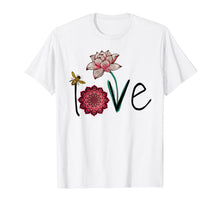 Ladda upp bild till gallerivisning, Namaste Love bee lotus yoga woman shirt, flower mom t-shirt 159224
