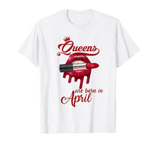 Ladda upp bild till gallerivisning, Funny shirts V-neck Tank top Hoodie sweatshirt usa uk au ca gifts for Queens Are Born In April Lips T-Shirt 2430746
