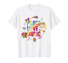 Ladda upp bild till gallerivisning, Funny shirts V-neck Tank top Hoodie sweatshirt usa uk au ca gifts for JoJo Siwa Peace Love Music Rainbow Sticker Graphic T-Shirt 1569553
