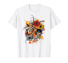 Ladda upp bild till gallerivisning, Tiger and Skull flower Floral Flowers shirt Cute Gift Idea T-Shirt 114115
