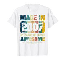 Ladda upp bild till gallerivisning, Funny shirts V-neck Tank top Hoodie sweatshirt usa uk au ca gifts for Vintage Made In 2007 T-Shirt 12 Years Of Being Awesome Shirt 3146081
