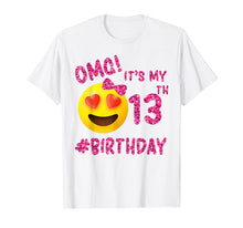 Ladda upp bild till gallerivisning, Funny shirts V-neck Tank top Hoodie sweatshirt usa uk au ca gifts for OMG It's My 13th Birthday | Emoji Shirt For Birthday Girls 2046401
