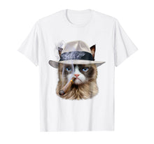 Ladda upp bild till gallerivisning, Funny shirts V-neck Tank top Hoodie sweatshirt usa uk au ca gifts for Disgruntle Cat with Cigar in Fedora Panama Hat, T-Shirt 4175916
