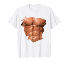 Ladda upp bild till gallerivisning, Funny shirts V-neck Tank top Hoodie sweatshirt usa uk au ca gifts for Mens Chest Six Pack Abs funny fake abs Muscles T-Shirt REALISTIC 2000111
