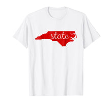 Ladda upp bild till gallerivisning, NC State Shirt: North Carolina State Outline Fan T Men Women 490799
