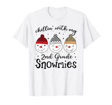Ladda upp bild till gallerivisning, Chillin&#39; With My 2nd Grade Snowmies Christmas Teacher Gifts T-Shirt-1679960
