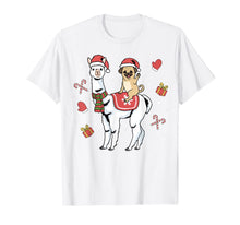 Ladda upp bild till gallerivisning, Christmas Pug Tshirt Llama Dog Merry Christmas Alpaca T-Shirt 1124416
