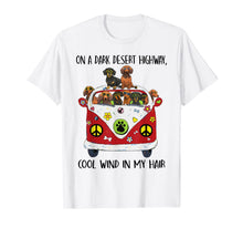 Ladda upp bild till gallerivisning, On A Dark Desert Highway Cool Wind in My Hair Dachshund Tee 130009
