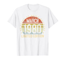 Ladda upp bild till gallerivisning, 40 Year Old Gifts March 1980 Limited Edition 40th Birthday T-Shirt-145462
