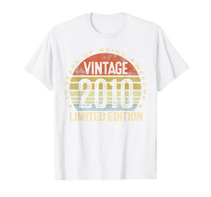 10 Year Old Gifts Vintage 2010 Limited Edition 10th Birthday T-Shirt-137433