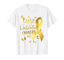 Ladda upp bild till gallerivisning, Cure Childhood Cancer T-Shirt with Gold Ribbon 135996
