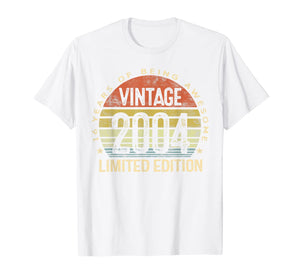16 Year Old Gifts Vintage 2004 Limited Edition 16th Birthday T-Shirt-85738