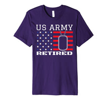 Ladda upp bild till gallerivisning, US American Flag Patriotism Dog Tag Veteran Army Retirement  Premium T-Shirt 1036032
