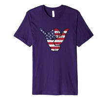 Ladda upp bild till gallerivisning, Shaka Hang Loose American Flag Premium T-Shirt 788613
