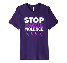 Ladda upp bild till gallerivisning, Funny shirts V-neck Tank top Hoodie sweatshirt usa uk au ca gifts for Purple Ribbon Shirt, Stop Domestic Violence T Shirts 2660572

