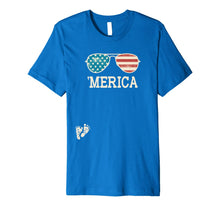 Ladda upp bild till gallerivisning, Womens 4th of July Pregnancy T Shirt 'Merica Sunglasses Gift 263259
