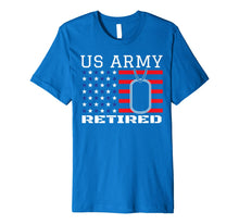 Ladda upp bild till gallerivisning, US American Flag Patriotism Dog Tag Veteran Army Retirement  Premium T-Shirt 1036032
