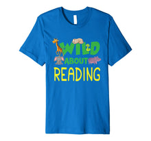Ladda upp bild till gallerivisning, Wild About Reading Tee Shirt Back to School Kids Teachers 6128884
