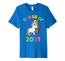 Ladda upp bild till gallerivisning, Class of 2031 First Grade Unicorn Back to School T Shirt 5916318
