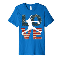 Ladda upp bild till gallerivisning, LOVE American July 4th Softball Teen Girls Women Premium T-Shirt 1076618
