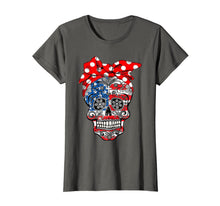 Ladda upp bild till gallerivisning, Sugar Skull American Flag Red Bow 4th Of July Independence 163296
