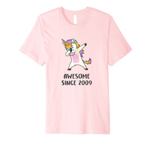 Cute Unicorn Shirt Awesome Since 2009 10th Birthday Gifts