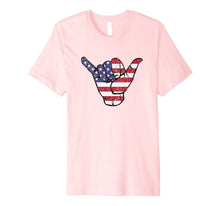 Ladda upp bild till gallerivisning, Shaka Hang Loose American Flag Premium T-Shirt 788613
