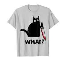 Ladda upp bild till gallerivisning, WHAT Murderous Cat With Knife Halloween Costume T-Shirt 120437
