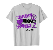 Ladda upp bild till gallerivisning, Funny shirts V-neck Tank top Hoodie sweatshirt usa uk au ca gifts for Peace Love Cure Lupus Awareness T-shirt Lupus Purple Ribbon 1584310
