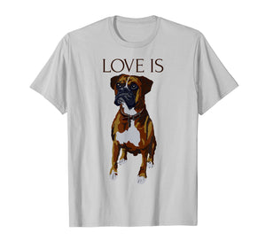Funny shirts V-neck Tank top Hoodie sweatshirt usa uk au ca gifts for Boxer T-shirt Love Is Cute Boxer Dog Mom Dad Gifts 546854
