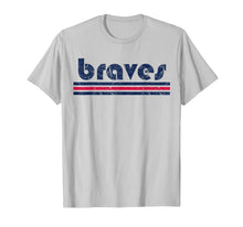 Ladda upp bild till gallerivisning, Vintage Braves Retro Three Stripe Weathered TShirt 85845
