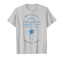 Ladda upp bild till gallerivisning, Keep Our Sea Plastic Free Turtle TShirt 64865
