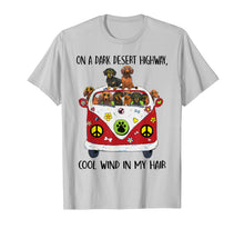 Ladda upp bild till gallerivisning, On A Dark Desert Highway Cool Wind in My Hair Dachshund Tee 130009
