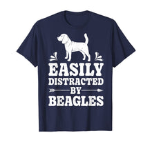Ladda upp bild till gallerivisning, Funny shirts V-neck Tank top Hoodie sweatshirt usa uk au ca gifts for Easily Distracted By Beagles Funny Dog Lover Gifts Beagle T-Shirt 879791

