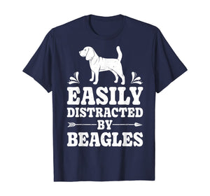 Funny shirts V-neck Tank top Hoodie sweatshirt usa uk au ca gifts for Easily Distracted By Beagles Funny Dog Lover Gifts Beagle T-Shirt 879791