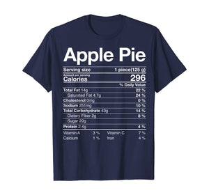 Funny shirts V-neck Tank top Hoodie sweatshirt usa uk au ca gifts for Apple Pie Nutritional Facts Christmas Thanksgiving Gifts T-Shirt 796516
