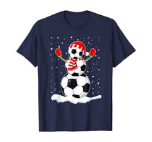 Ladda upp bild till gallerivisning, Funny shirts V-neck Tank top Hoodie sweatshirt usa uk au ca gifts for Soccer Ball Snowman Santa Hat Funny Christmas T-Shirt 466704
