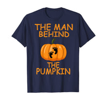 Ladda upp bild till gallerivisning, Mens Funny Halloween Pregnancy, The Man Behind The Pumpkin T-Shirt 346075
