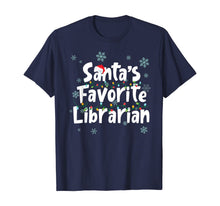 Ladda upp bild till gallerivisning, Santa's Favorite Librarian Funny Christmas Ornaments T-Shirt
