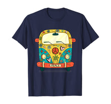 Ladda upp bild till gallerivisning, Vintage Hippie Van Flower Bus With Peace Sign Gift 60s 70s T-Shirt 262034
