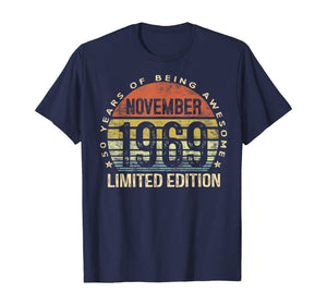 Born November 1969 Limited Edition Bday Gifts 50th Birthday T-Shirt 425134