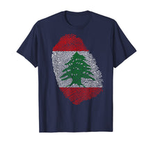 Ladda upp bild till gallerivisning, Lebanon Lebanese Fingerprint Flag Protest Love Support Gift T-Shirt 352337

