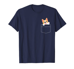 Funny shirts V-neck Tank top Hoodie sweatshirt usa uk au ca gifts for Funny Dog Lover Gifts T-shirt Cute Corgi Puppy Pocket Shirt 2267163