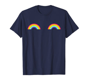 Gay Les Pride Rainbow Boobs T-Shirt Lgbt Pride Month Gifts