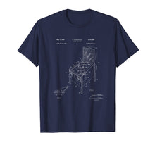 Ladda upp bild till gallerivisning, Vintage Pinball Machine Patent Game Flipper Tshirt

