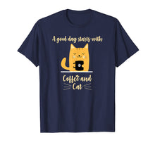 Ladda upp bild till gallerivisning, Funny shirts V-neck Tank top Hoodie sweatshirt usa uk au ca gifts for A good day starts with Coffee, Orange Cat Lover Tshirt Gifts 3725759
