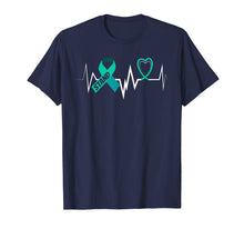 Ladda upp bild till gallerivisning, Funny shirts V-neck Tank top Hoodie sweatshirt usa uk au ca gifts for Heartbeat Sexual Assault Awareness Shirt Teal Ribbon Shirt 1346187
