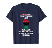 Ladda upp bild till gallerivisning, Juneteenth Ancestors Black African American Flag Pride T-Shirt 52346
